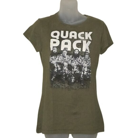 Duck Dynasty Quack Pack Green Crewneck T-shirt - Picture 1 of 3
